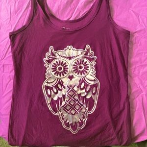 Ladies owl tank top